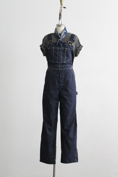 indigo denim overalls (m/l)