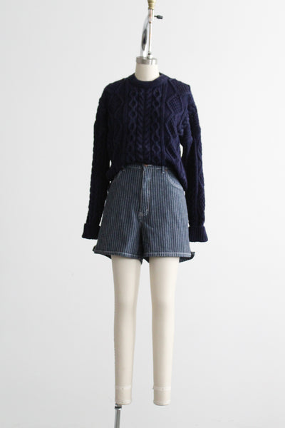 railroad stripe shorts