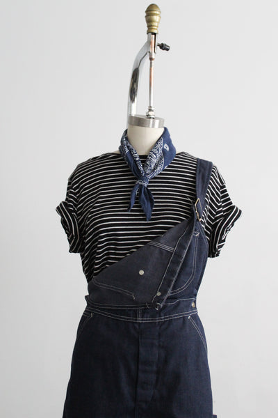 b&w striped cotton tee (l)