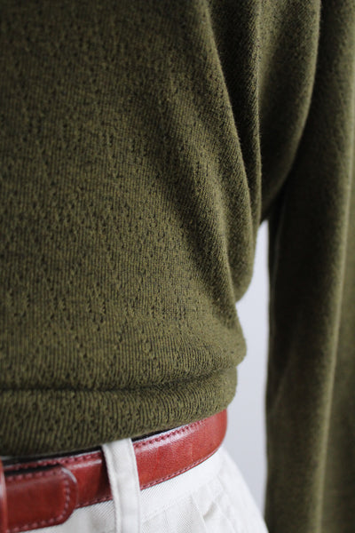 pistachio eyelet cotton tee