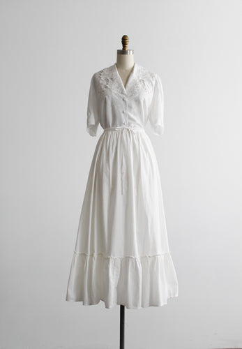 parchment cotton maxi skirt