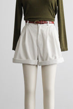 bone cotton shorts