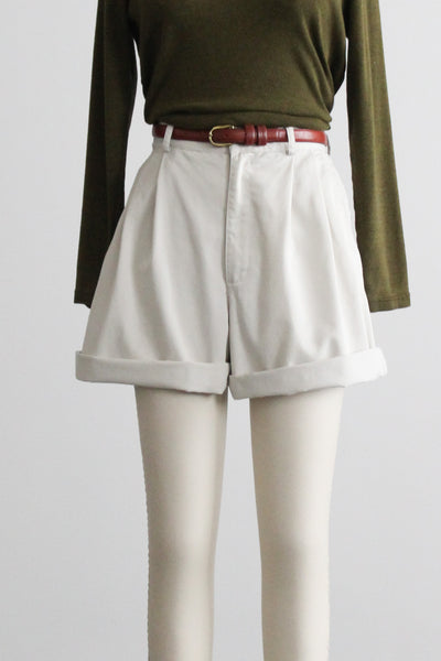 bone cotton shorts