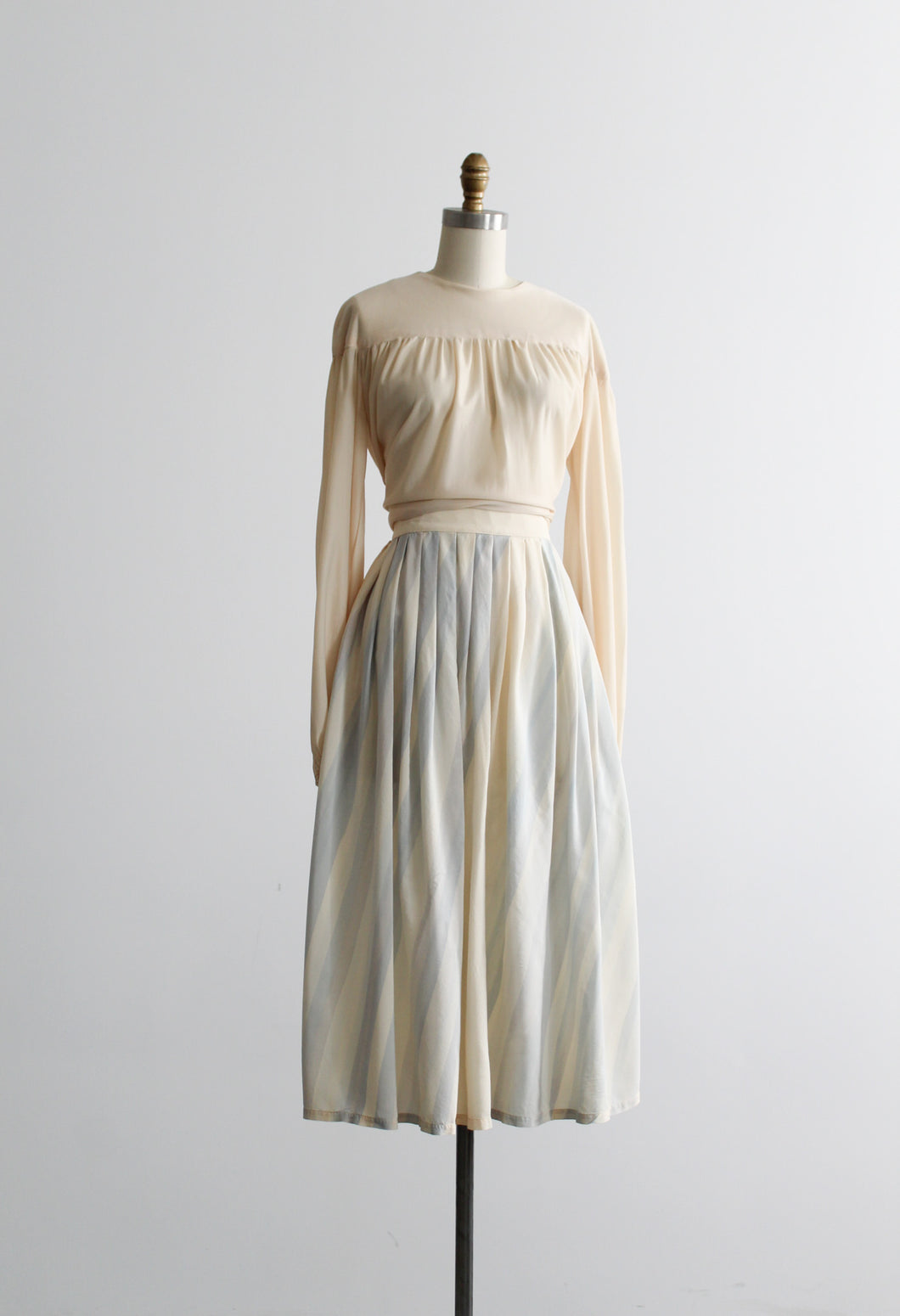 cumulus silk midi skirt