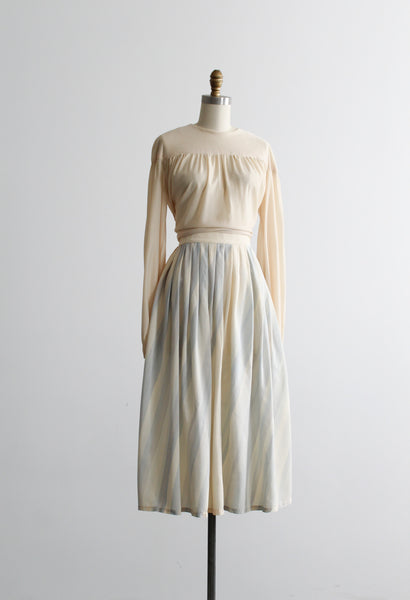 cumulus silk midi skirt