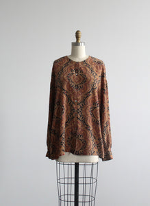 silk paisley blouse