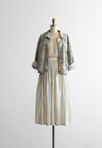 cumulus silk midi skirt