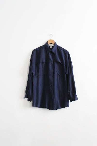 nightingale silk button up (m)
