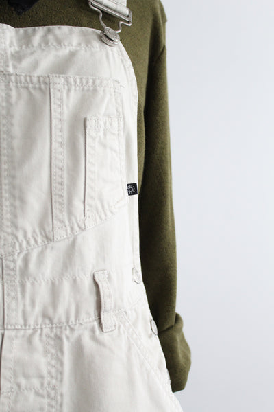 bone cotton short overalls