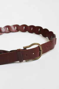 horseshoe leather belt