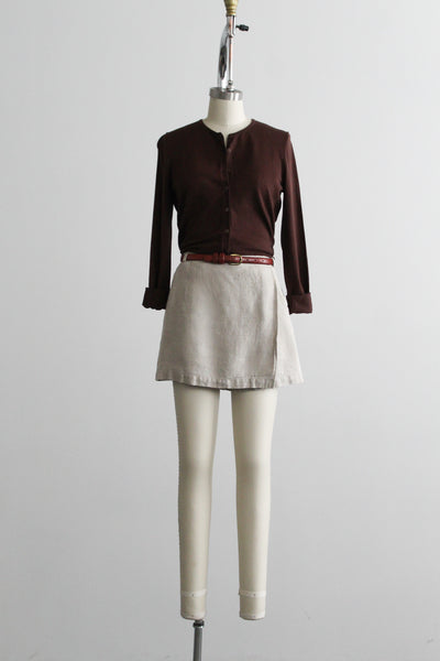 sandstone linen skort
