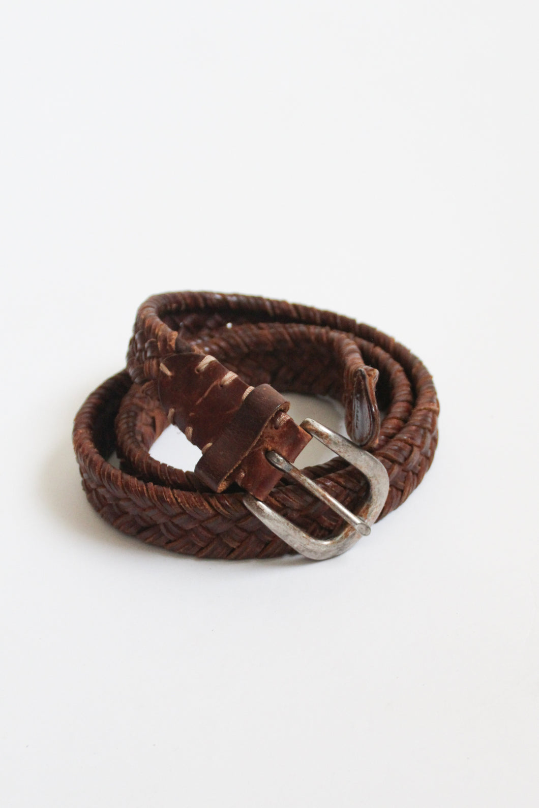 braided leather belt