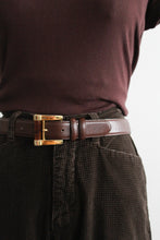 embossed leather belt