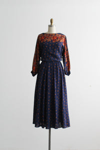 autumn leaves day dress