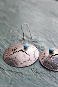 sterling landsape earrings