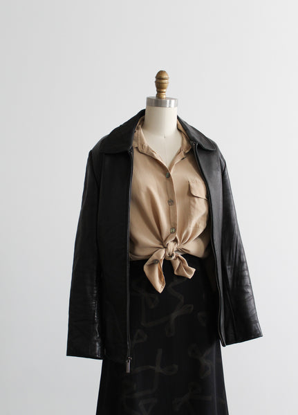 buttery soft black leather jacket