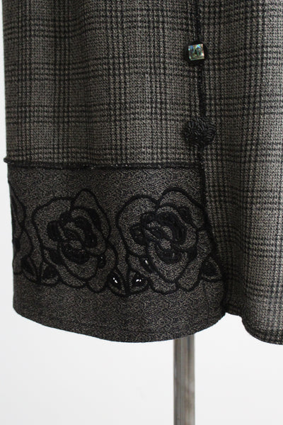 salt and pepper maxi skirt