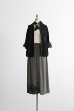 salt and pepper maxi skirt