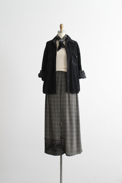 salt and pepper maxi skirt