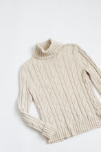 CASHMERE & WOOL oatmilk turtleneck