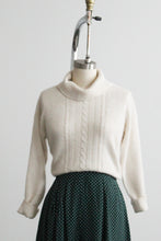eggshell angora cropped sweater