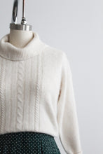 eggshell angora cropped sweater