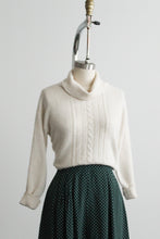 eggshell angora cropped sweater