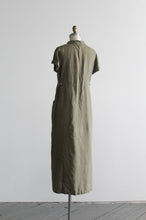 basil leaf linen dress