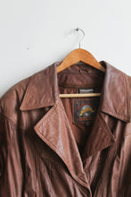 whiskey brown leather bomber