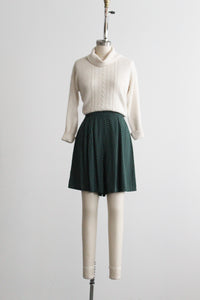 eggshell angora cropped sweater