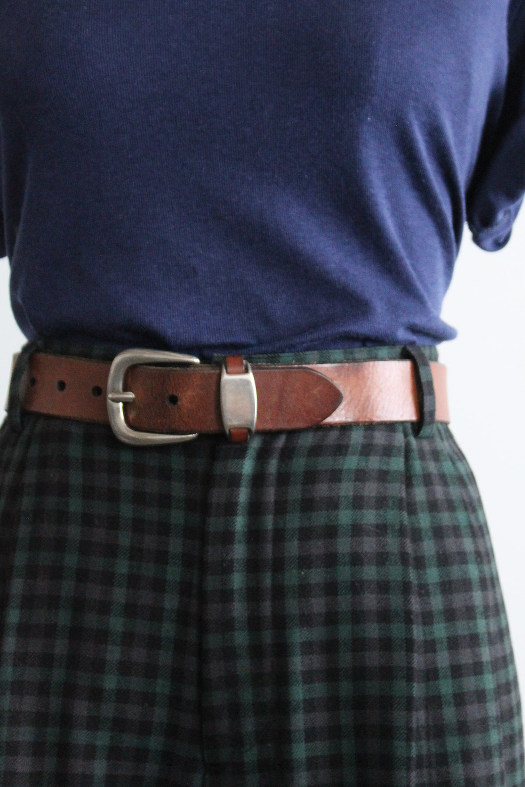 horseshoe leather belt