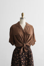 tobacco silk button up (m/l)