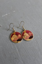 september sunset enameled earrings