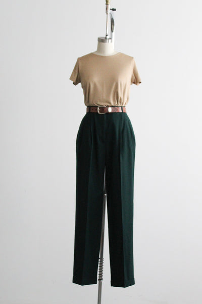 evergreen wool trousers