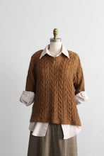 sunglow cable knit mohair pullover (m)