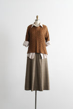 sunglow cable knit mohair pullover (m)