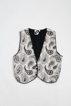 COTTON paisley knit vest