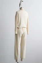 eggshell lambswool trousers