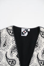 COTTON paisley knit vest