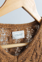 sunglow cable knit mohair pullover (m)