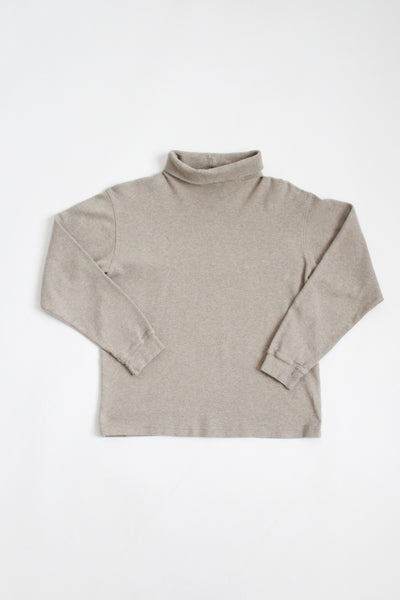 COTTON oatmilk mock turtleneck
