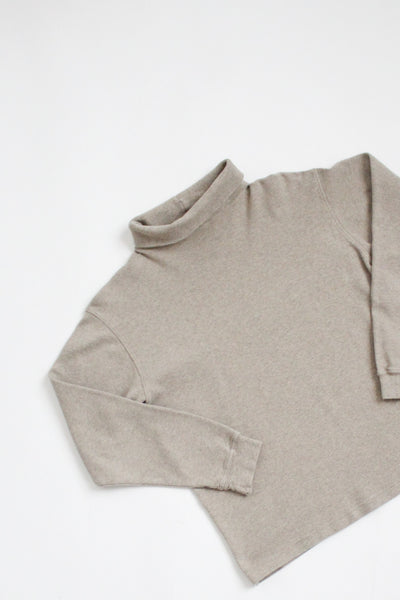 COTTON oatmilk mock turtleneck