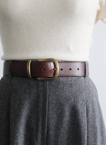 horseshoe leather belt