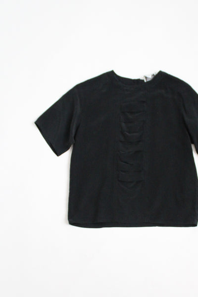 SILK ash black tee