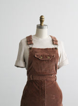 hazelnut corduroy overall dress