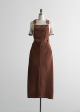 hazelnut corduroy overall dress