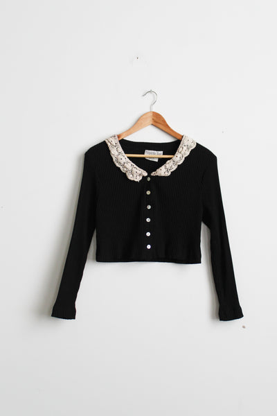 nightwood cropped poet blouse