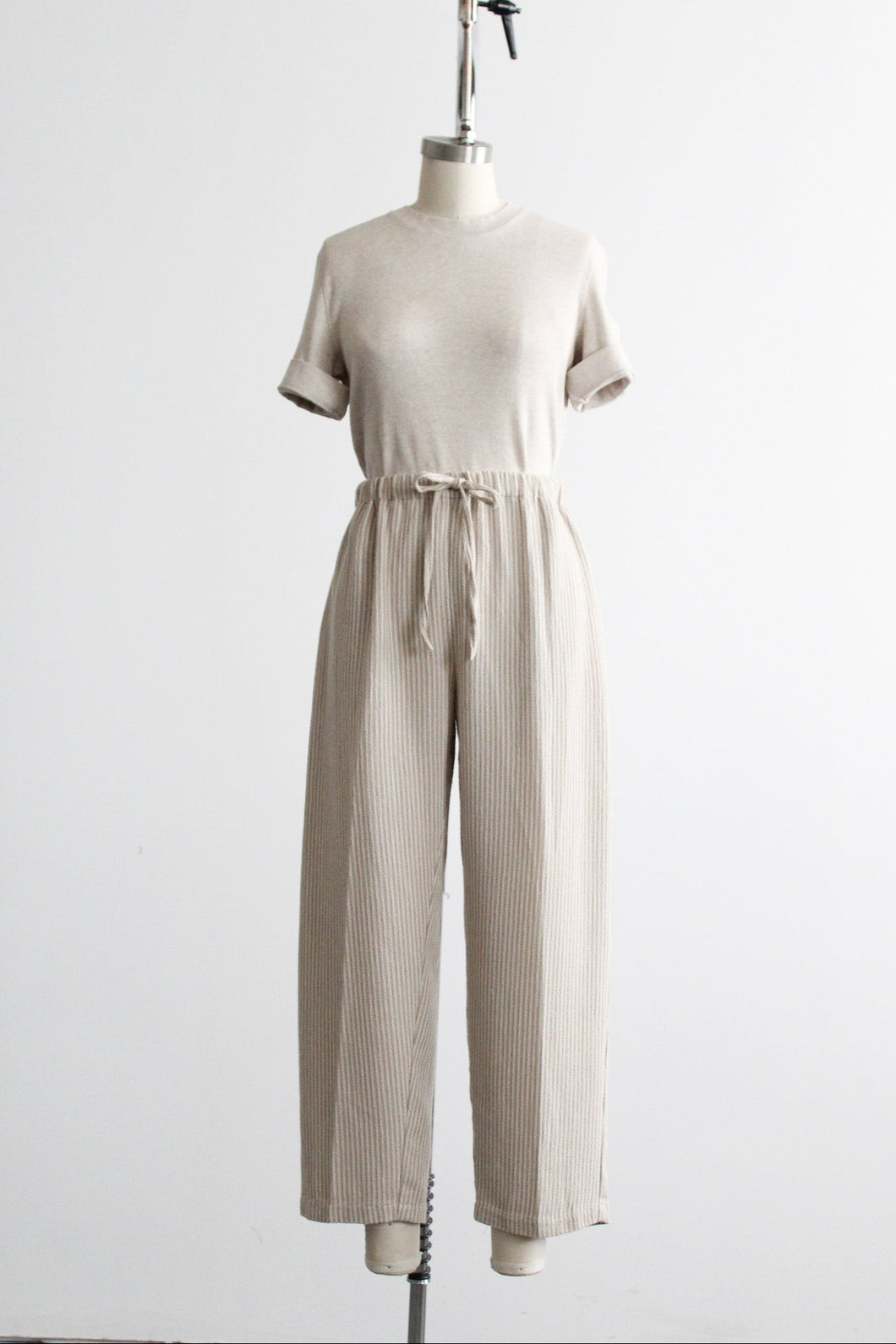 rockland wide leg striped lounge trousers
