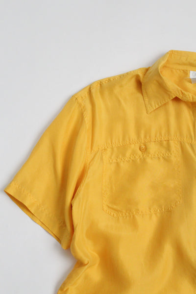 SILK marigold button up