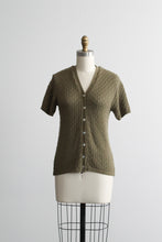 olivebranch cotton knit button up
